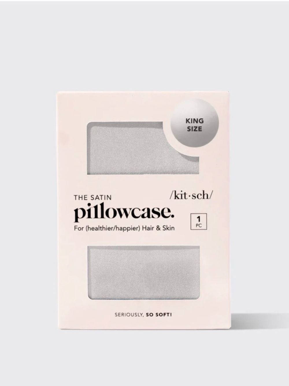 Kitsch Satin Pillowcase King - Silver